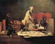 Jean Baptiste Simeon Chardin Still Life with the Attributes of the Arts oil on canvas